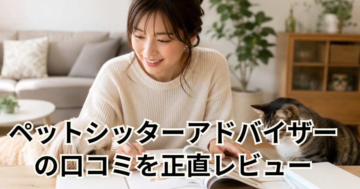 ペットシッターアドバイザーの口コミを正直レビュー